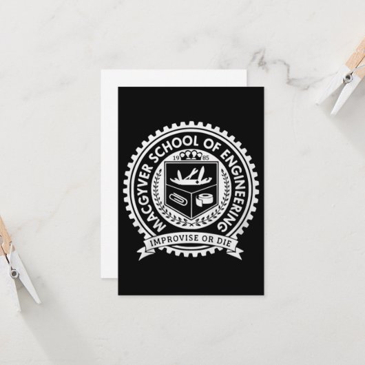 MACGYVERSCHOOL VAN DE ENGINEERING KAART (Voorkant / Achterkant in situ)