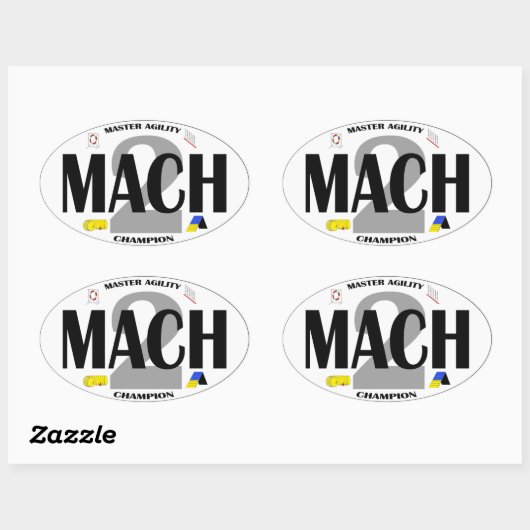 MACH 2 Dog Agility titel sticker (Vel)