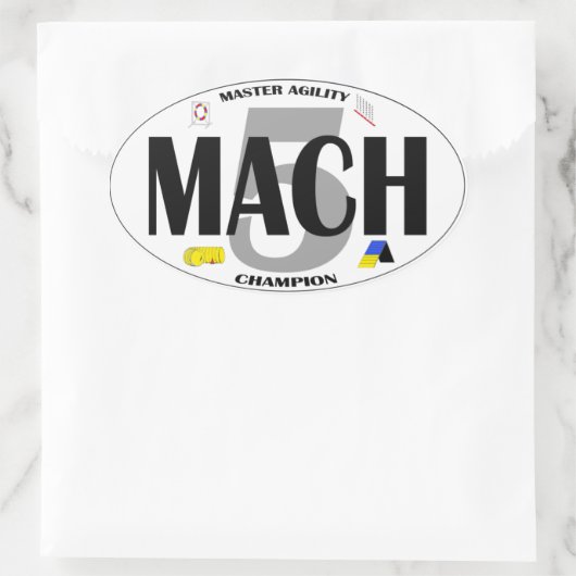 MACH 5 Dog Agility Titel Sticker (Tas)