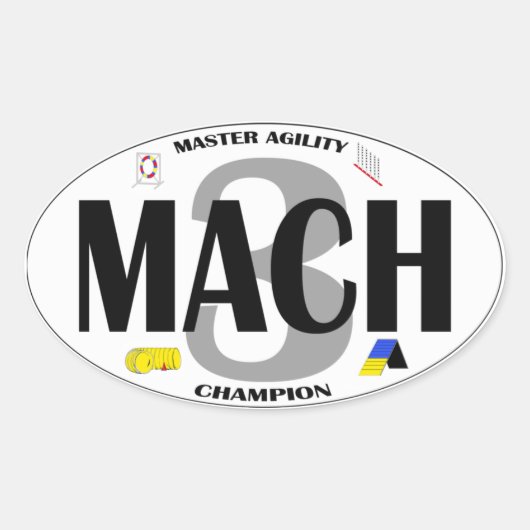 MACH Dog Agility titel Sticker (Voorkant)