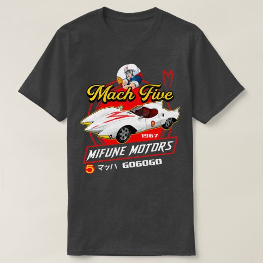 Mach Five Mifune Motors Speed Racer T-shirt (Design voorkant)