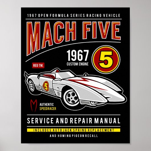 Mach Five Speed Racer Poster (Voorkant)