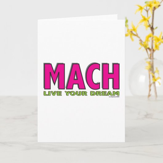 MACH leeft Uw Droom Kaart (Gele Bloem)