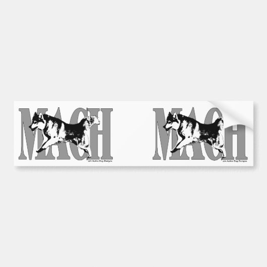 MACH Siberian Husky Bumpersticker (Voorkant)