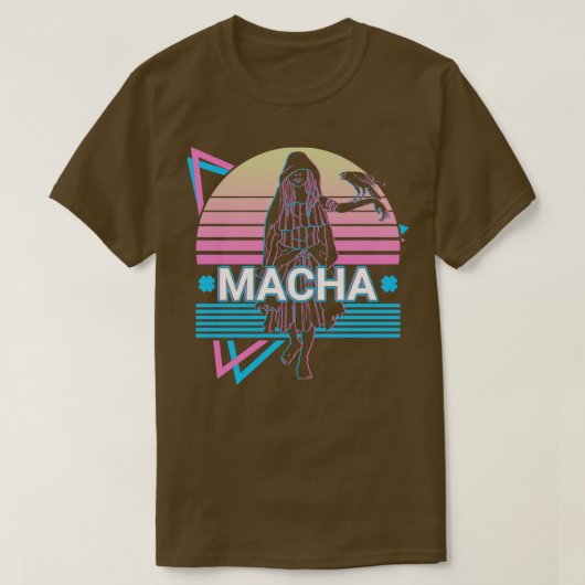 Macha Irish Goddess Ancient Celtic Mythology Retro T-shirt (Design voorkant)