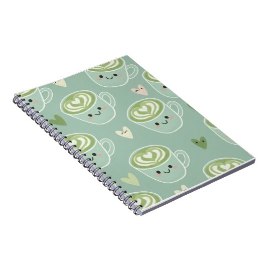 Macha Latte Art Spiral Notebook Notitieboek (Rechterzijde)