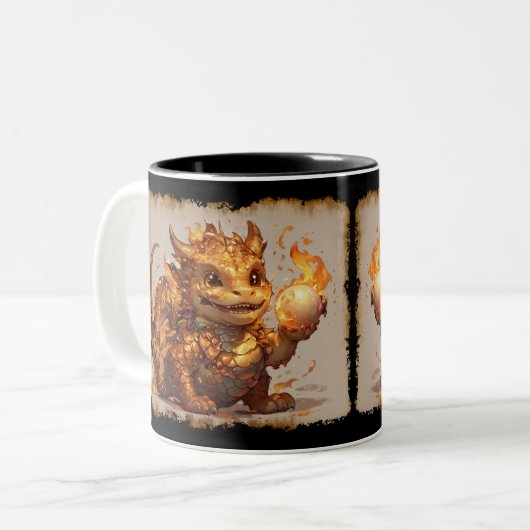 Macha wil spelen tweekleurige koffiemok (Voorkant links)