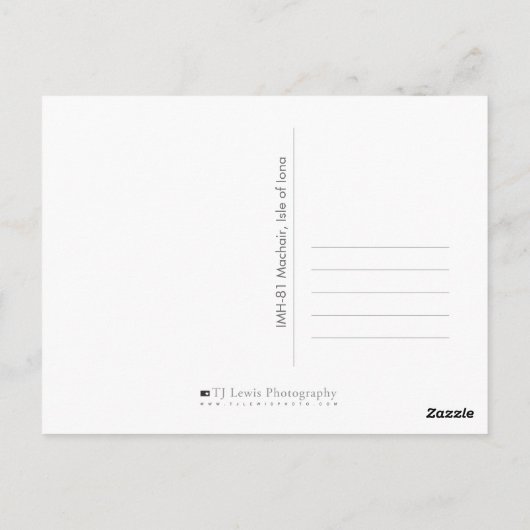 Machair, eiland Iona Briefkaart (Achterkant)