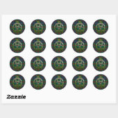 MacHardy Tartan en Celtic Trinity Knot Ronde Sticker (Vel)
