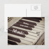 Mache deine eigene Art von Musik Briefkaart (Voorkant / Achterkant)