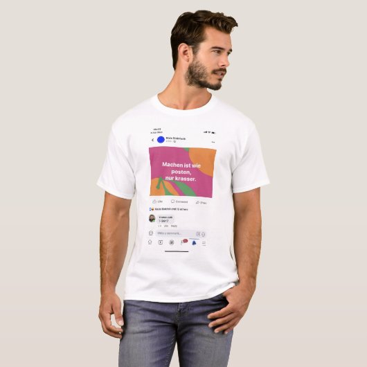 machen > posten t-shirt (Voorkant volledig)