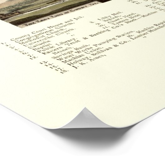 Machias, ME Panorama - 1896 Poster (Hoek)