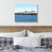 Machias Seal Island Lighthouse Canvas Print (Insitu (Slaapkamer))