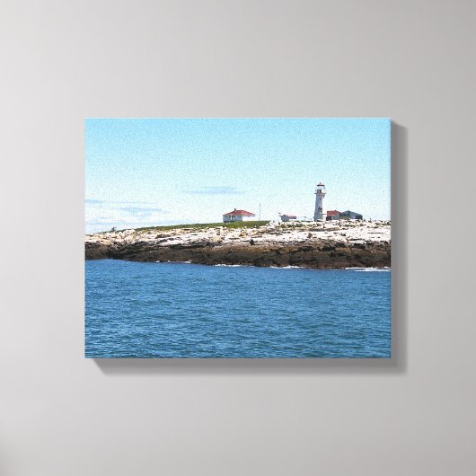 Machias Seal Island Lighthouse Canvas Print (Voorkant)