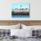 Machias Seal Island Lighthouse Canvas Print (Insitu (Slaapkamer))