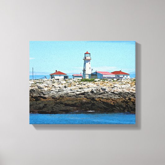 Machias Seal Island Lighthouse Canvas Print (Voorkant)