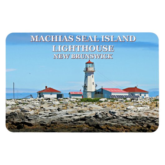 Machias Seal Island Lighthouse Flexi Magnet Magneet (Horizontaal)