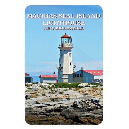 Machias Seal Island Lighthouse Flexi Magnet Magneet (Verticaal)