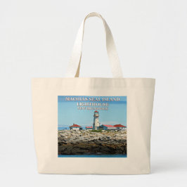 Machias Seal Island Lighthouse Jumbo Canvas tas