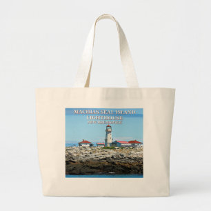 Machias Seal Island Lighthouse Jumbo Canvas tas