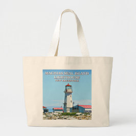 Machias Seal Island Lighthouse Jumbo Canvas tas