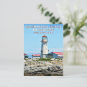 Machias Seal Island Lighthouse, New Bruns Briefkaa Briefkaart (Staand voorkant)