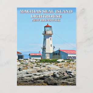 Machias Seal Island Lighthouse, New Bruns Briefkaa Briefkaart