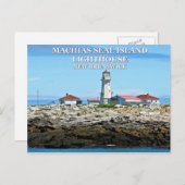Machias Seal Island Lighthouse, New Bruns Briefkaa Briefkaart (Voorkant / Achterkant)