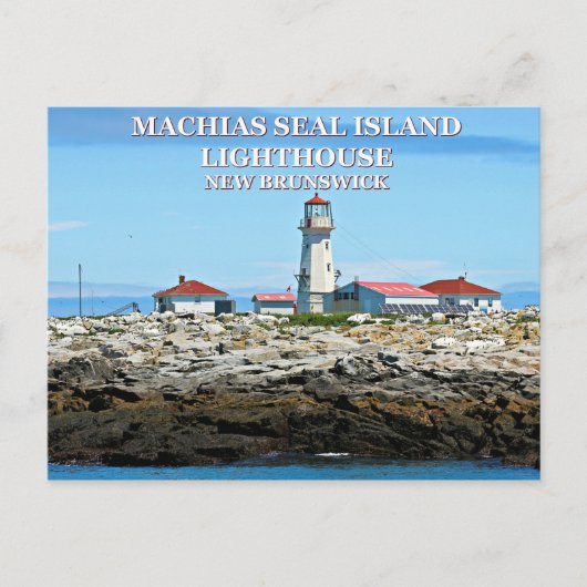 Machias Seal Island Lighthouse, New Bruns Briefkaa Briefkaart (Voorkant)