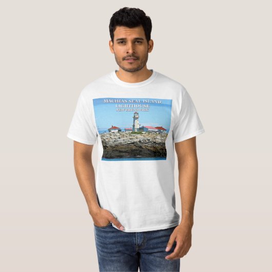 Machias Seal Island Lighthouse, New Brunsw T-Shirt (Voorkant volledig)