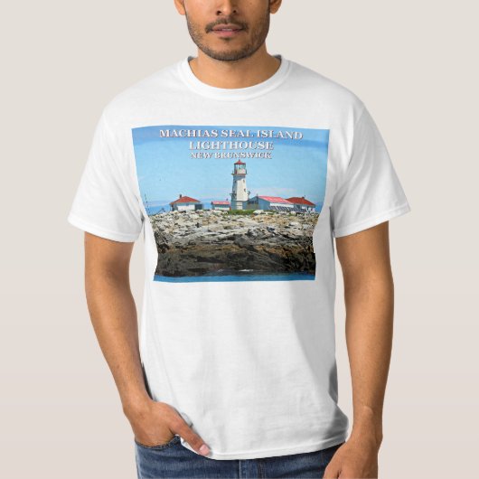 Machias Seal Island Lighthouse, New Brunsw T-Shirt (Voorkant)