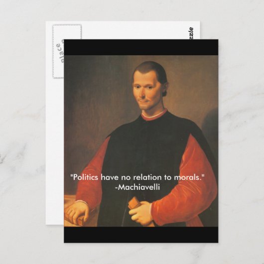 Machiavelli 2 briefkaart (Voorkant / Achterkant)