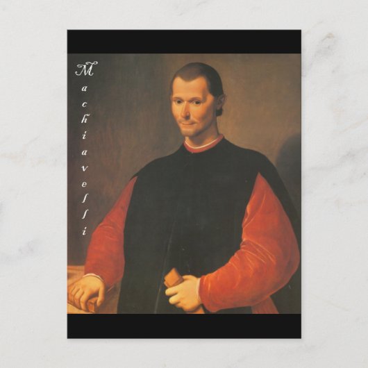 Machiavelli 3 kwart met Blackadder Briefkaart (Voorkant)