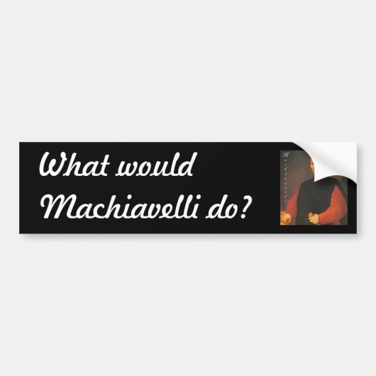 Machiavelli 3 kwart met Blackadder Bumpersticker (Voorkant)