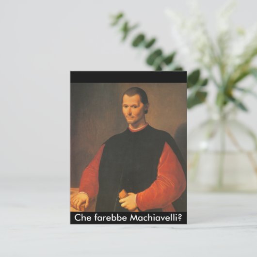 Machiavelli 4 briefkaart (Staand voorkant)