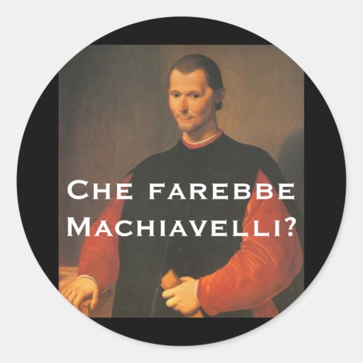 Machiavelli 4 ronde sticker (Voorkant)