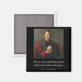 Machiavelli citeert de kunst van de oorlog Machiav Magneet (Voorkant / Achterkant)