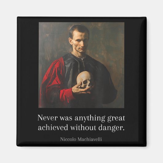 Machiavelli citeert de kunst van de oorlog Machiav Magneet (Voorkant)
