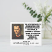 Machiavelli drie klassen Intellects Quote Briefkaart (Staand voorkant)