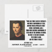 Machiavelli drie klassen Intellects Quote Briefkaart (Voorkant / Achterkant)