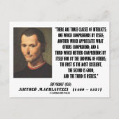 Machiavelli drie klassen Intellects Quote Briefkaart (Voorkant)