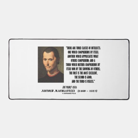 Machiavelli drie klassen Intellects Quote Bureaumat (Voorkant)