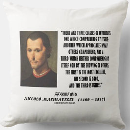 Machiavelli drie klassen Intellects Quote Kussen