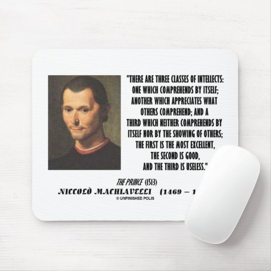 Machiavelli drie klassen Intellects Quote Muismat (Met muis)