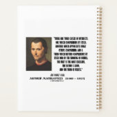 Machiavelli drie klassen Intellects Quote Planner (Achterkant)
