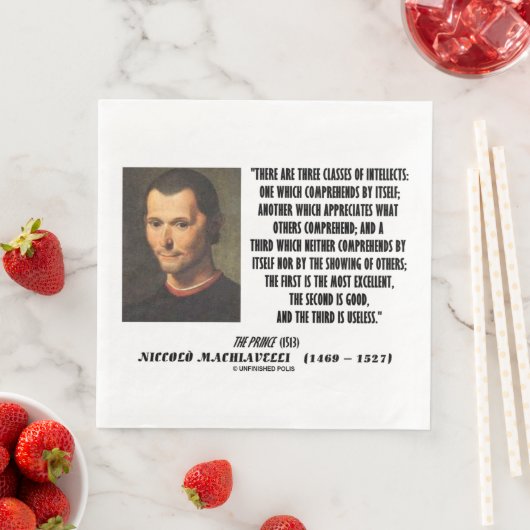 Machiavelli drie klassen Intellects Quote Servet (Insitu)