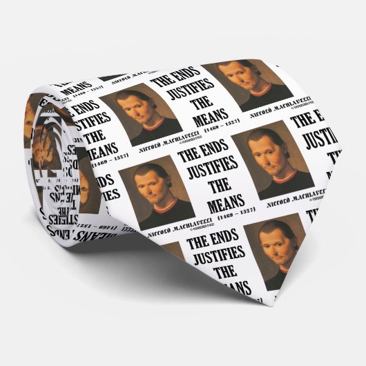 Machiavelli eindigt rechtvaardigt het citaat van m stropdas (Opgerold)