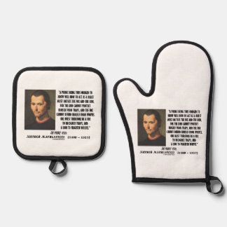Machiavelli Prince Imitate Fox en Lion Quote Ovenwant & Pannenlap Set