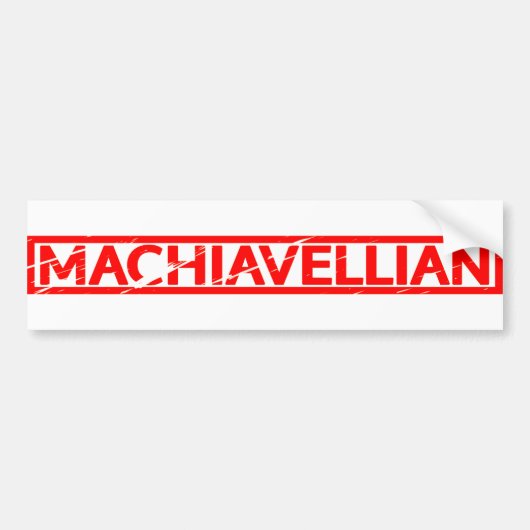 Machiavellian Stamp Bumpersticker (Voorkant)