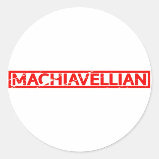Machiavellian Stamp Ronde Sticker (Voorkant)